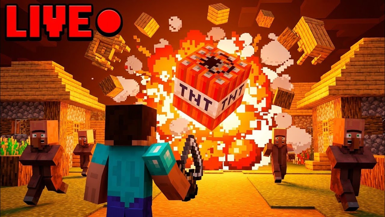 🔴 LIVE Minecraft Destruction – No Village Will Survive Today 💥