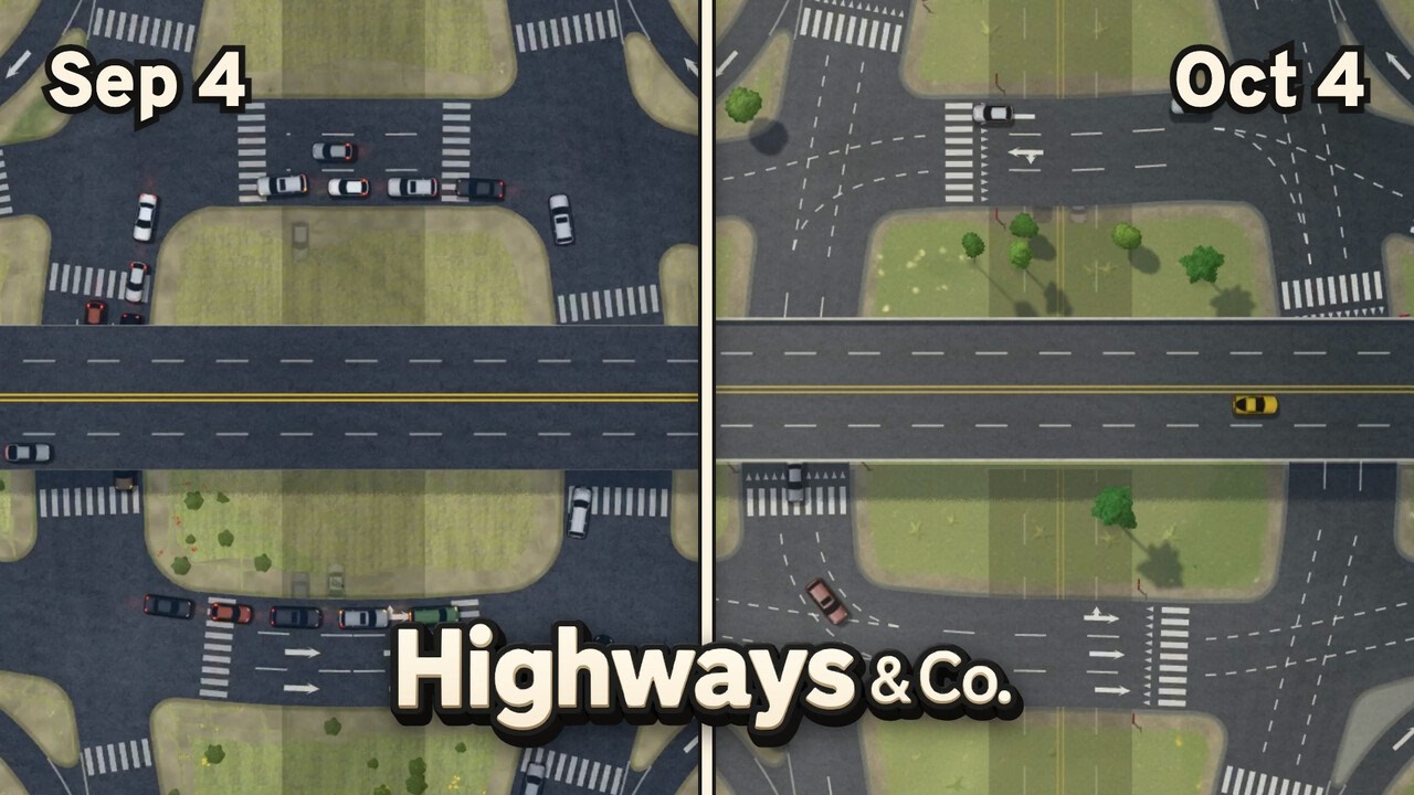 1 month of work on my traffic sim game