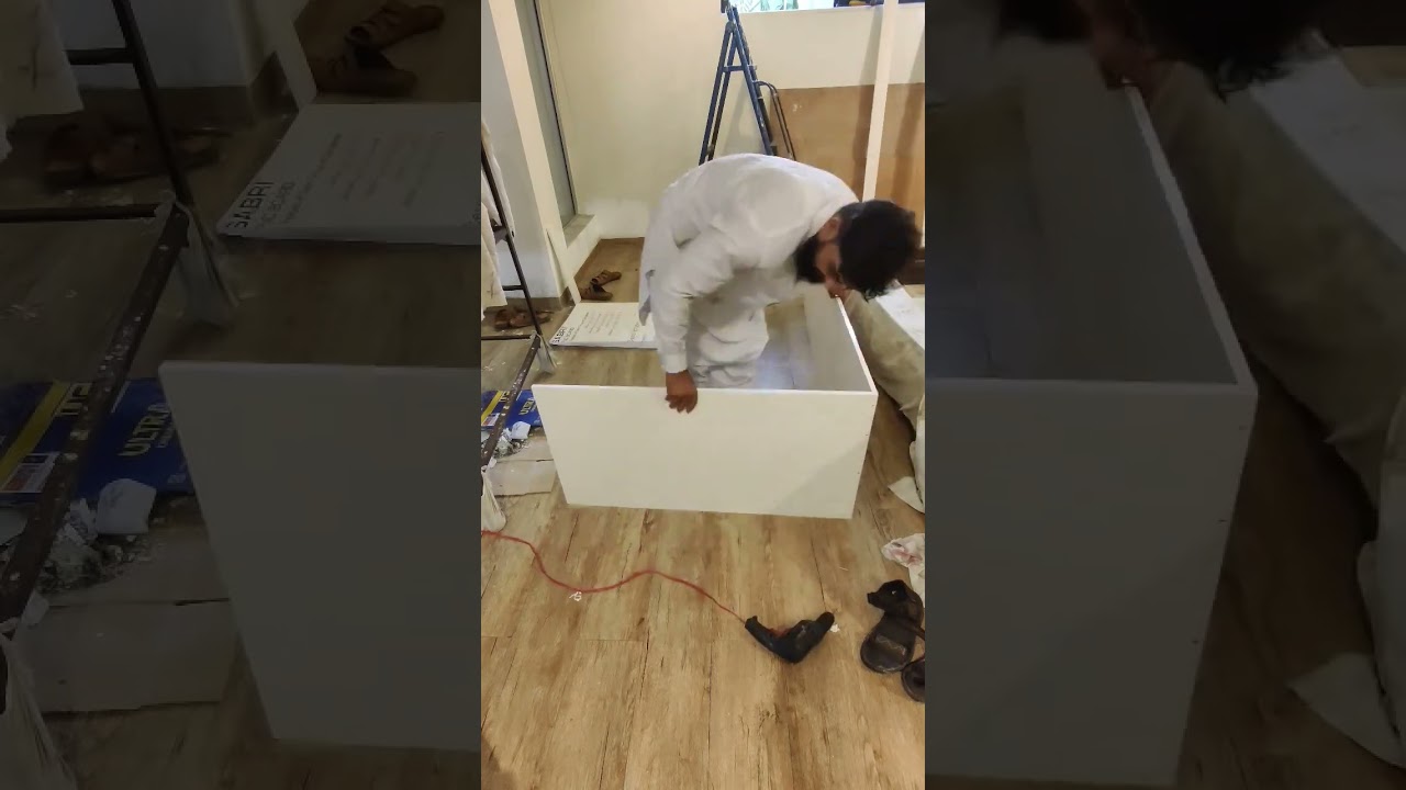 greatest,making tutorial,in PVC cupboard work/ready to frame work... #interior #carpenter #carpenter
