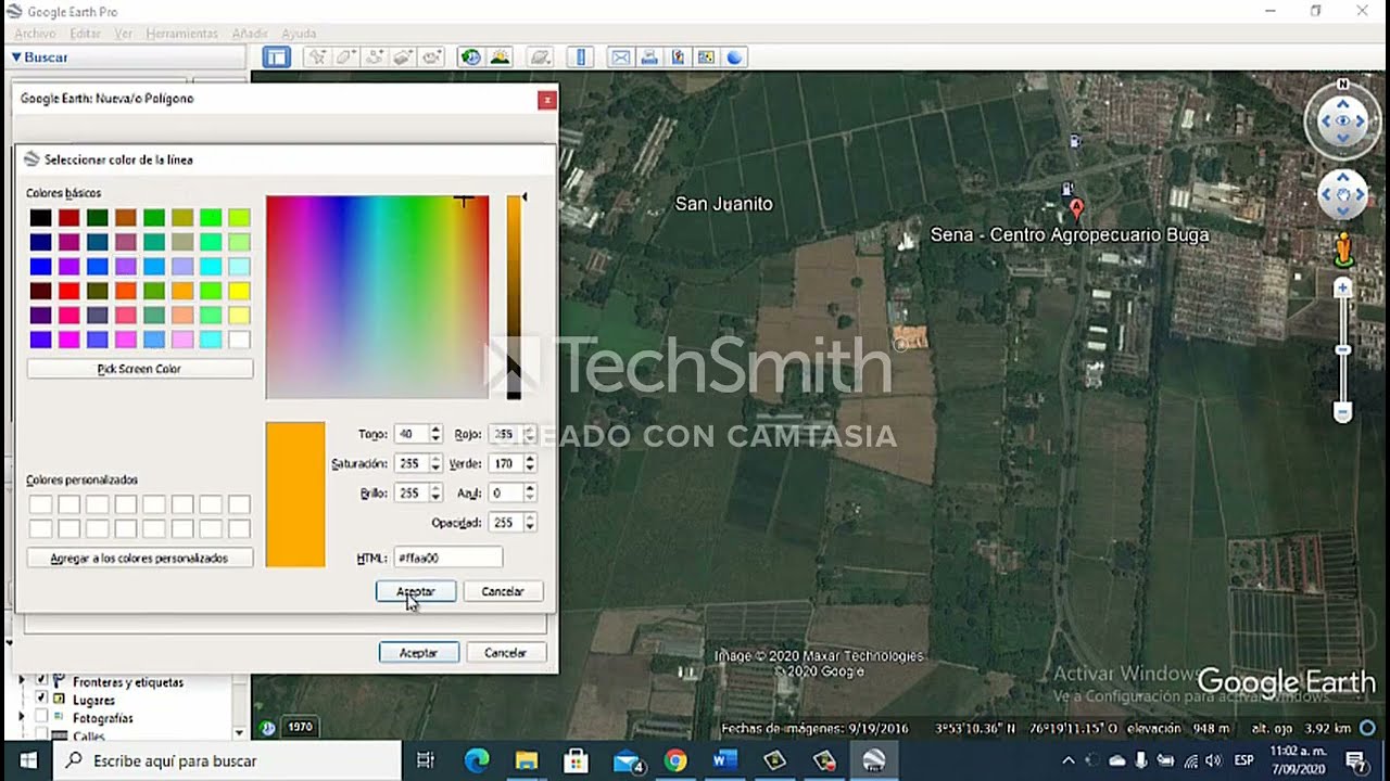 COMO CREAR CONTORNO DEL POLÍGONO CON _ Google Earth Pro