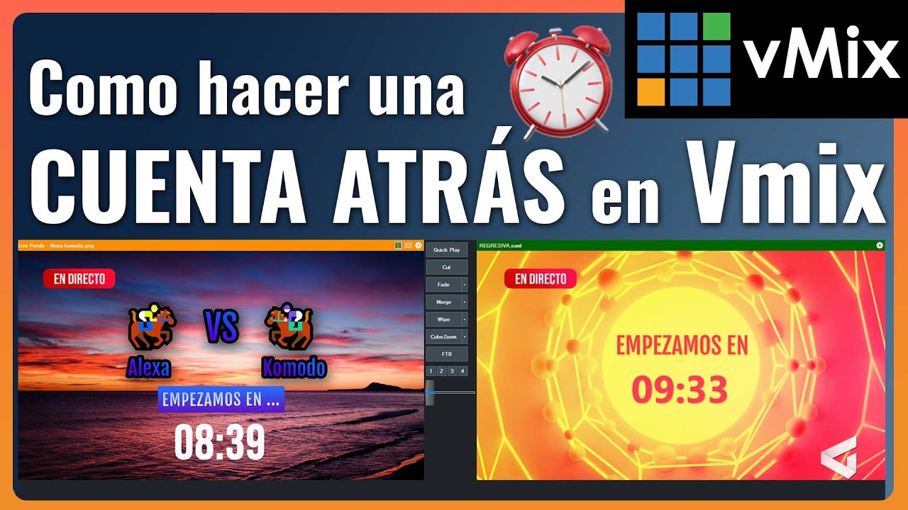 ⏰📡Como hacer CUENTA ATRÁS en VMIX +🎁 GRATIS Proyecto Cuenta Regresiva [Tutorial Español Vmix Básico]
