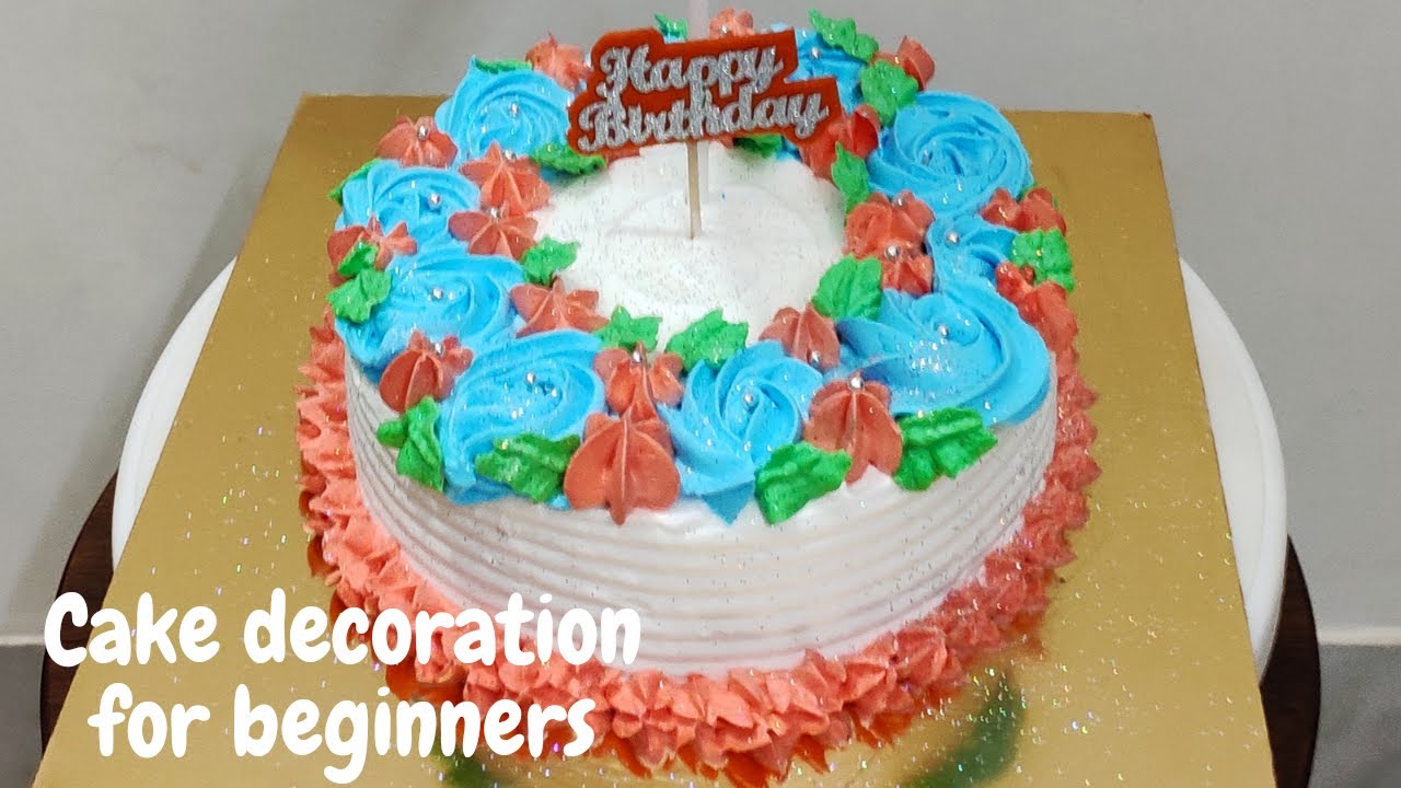 CAKE DECORATING FOR BEGINNERS | How to decorate cake with whip cream | cake icing 