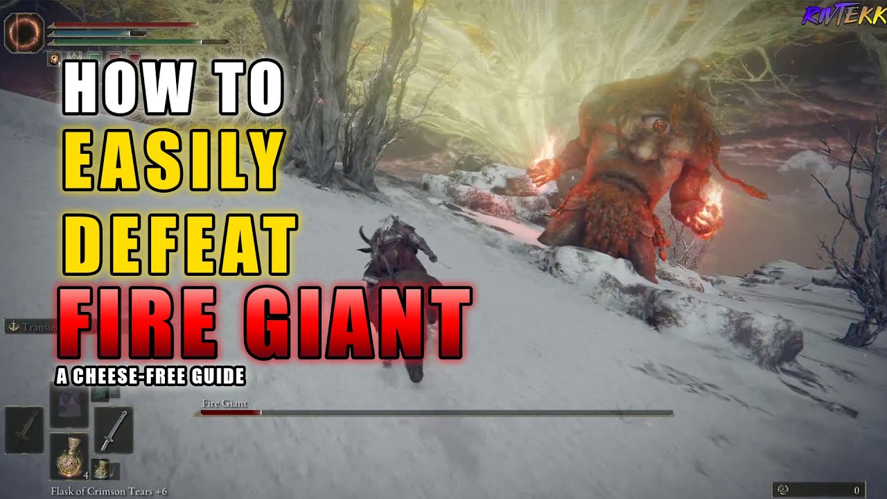 How to easily DEFEAT FIRE GIANT (CHEESE-FREE, Hit Once) | #EldenRing
