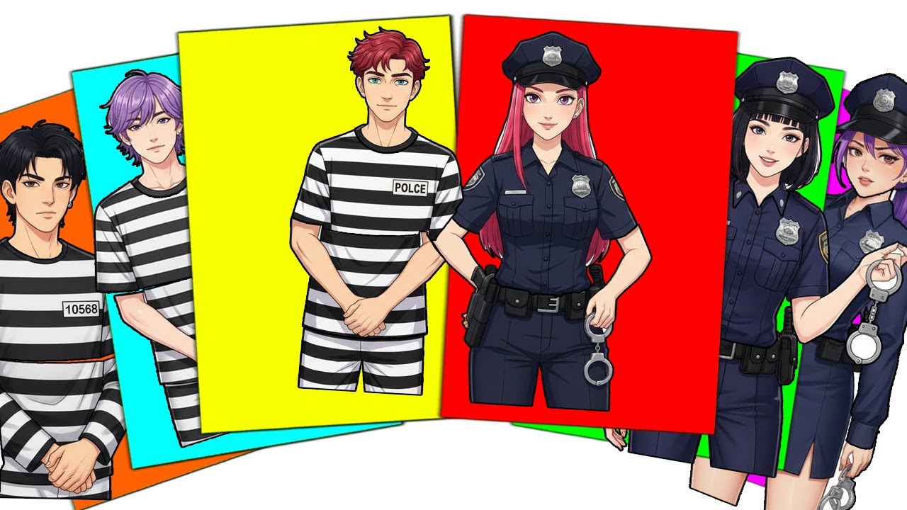 POLICE HUNTRIX RUMI HUNTING PRISONER MIRA and SAJA BOYS - Sticker Book DIY | KPOP DEMON HUNTERS