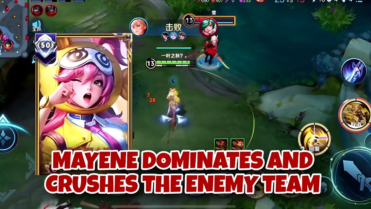 TOP/CLASH LANE : MAYENE IS CARRYING THE GAME AND DESTROYING THE ENEMY | HONOR OF KINGS