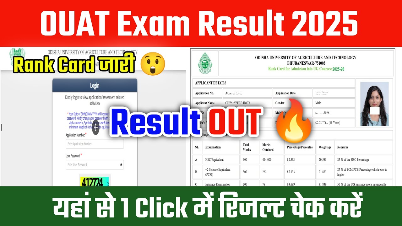 चेक करें 📢OUAT Result 2025 ✅ How To Check OUAT Result 2025 ✅ OUAT Result 2025 Scorecard Download