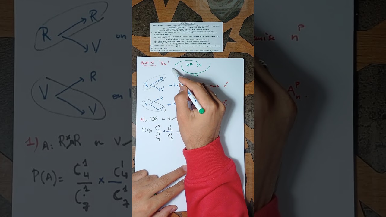 examen national math 2011 normal || probabilité || sciences économiques || part 10