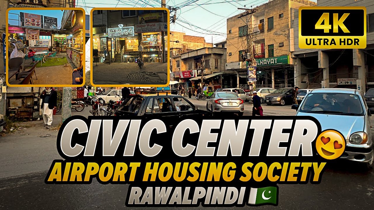 Civic Center Airport Housing Society Rawalpindi | 4K Walk & Public Voices