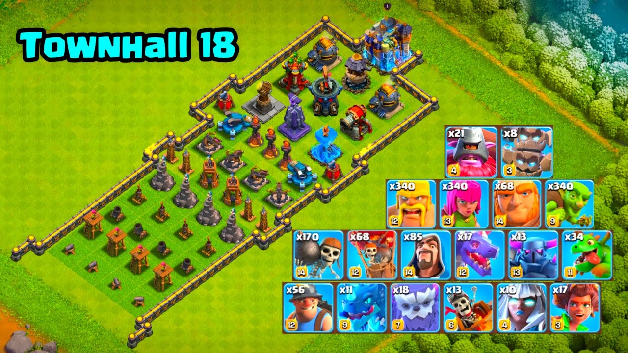 Какой юнит победил защиту Ратуши 18-го уровня 1-го уровня? | Clash Of Clans | #clashofclans #coc ...