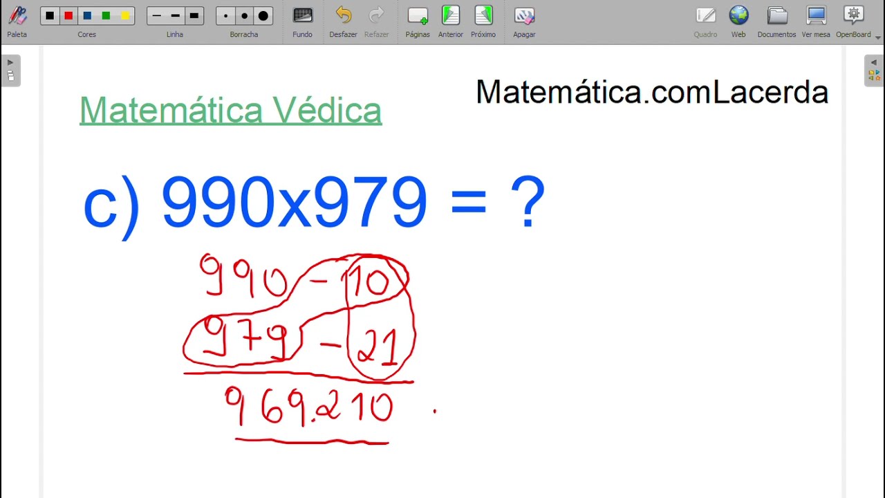 Matemática védica - multiplicação por 1, 2 e 3 dígitos