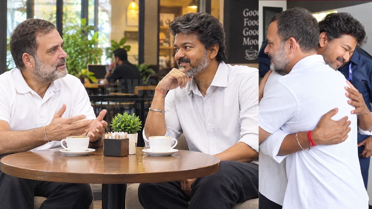 CM Vijay & Rahul Gandhi Cute Conversation🔥Chennai Cafe! | What Did They Talk About? | CM Vijay Video