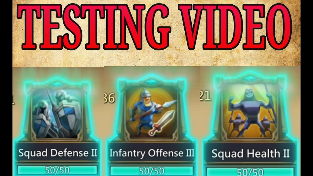 Army ATK, DEF, HP Testing video