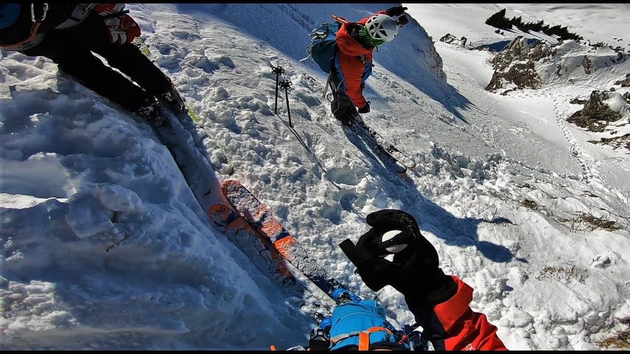 Footage I Couloir W Pointe de Chavasse ! Ski EXTRÊME ⚠ (Drone HD)