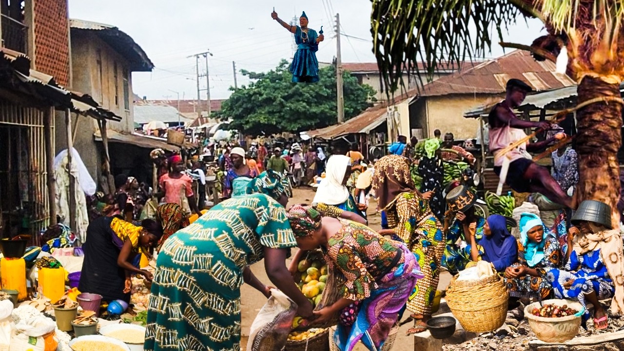 African Village Life. Ila Orangun Market, Culture, Food & Masquerade Life