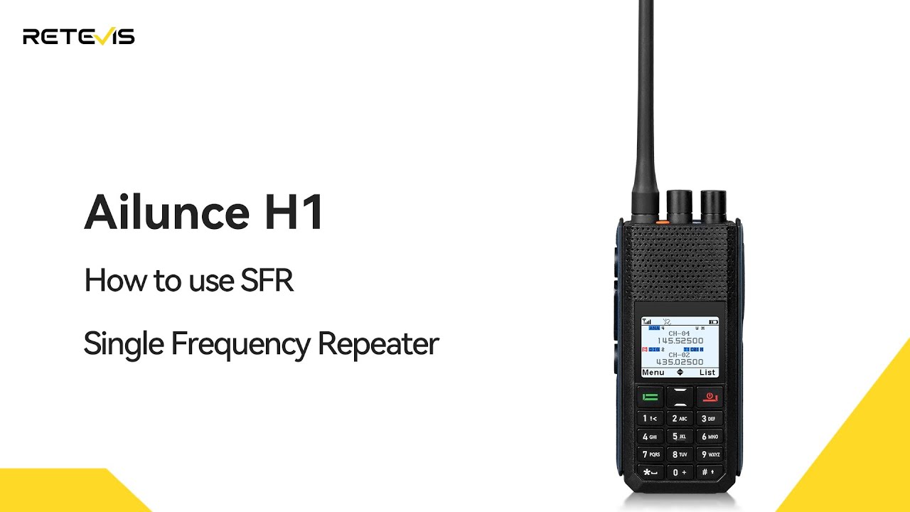 How to use SFR(Single Frequency Repeater) on Ailunce H1