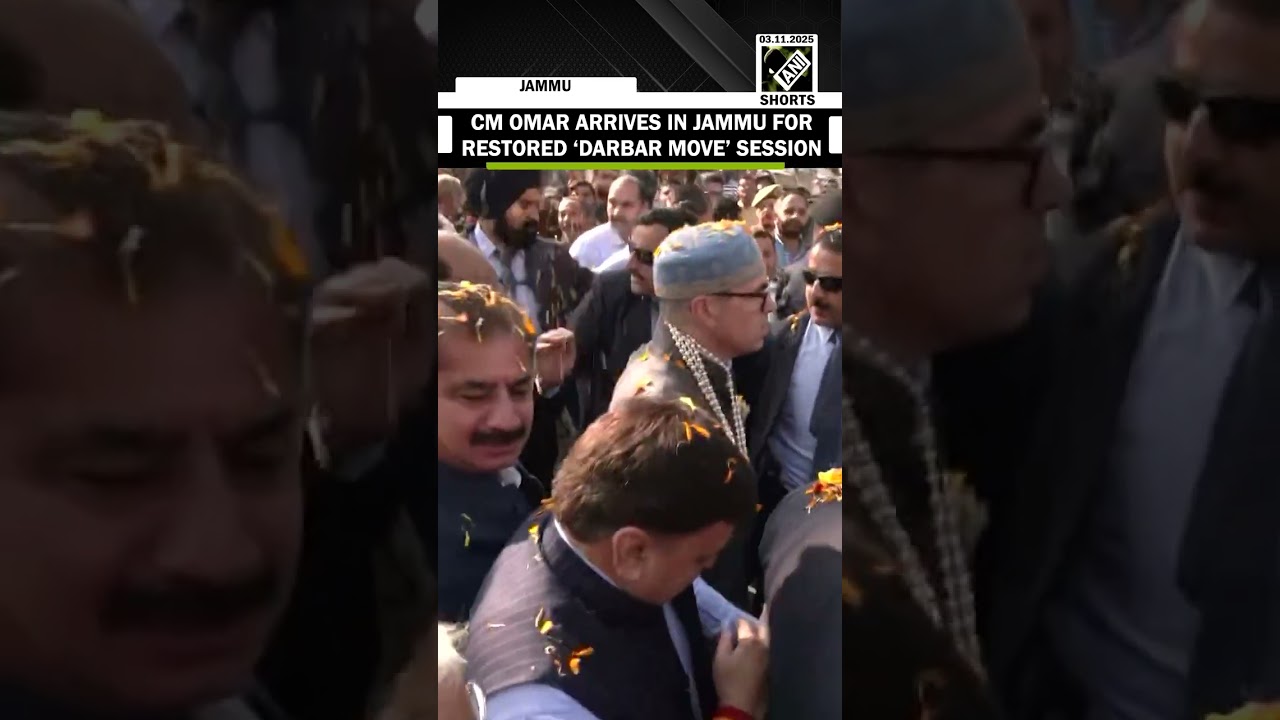 J&K CM Omar Abdullah arrives at Civil Secretariat, welcomed by supporters as &lsquo;Darbar Move&rsquo; resumes