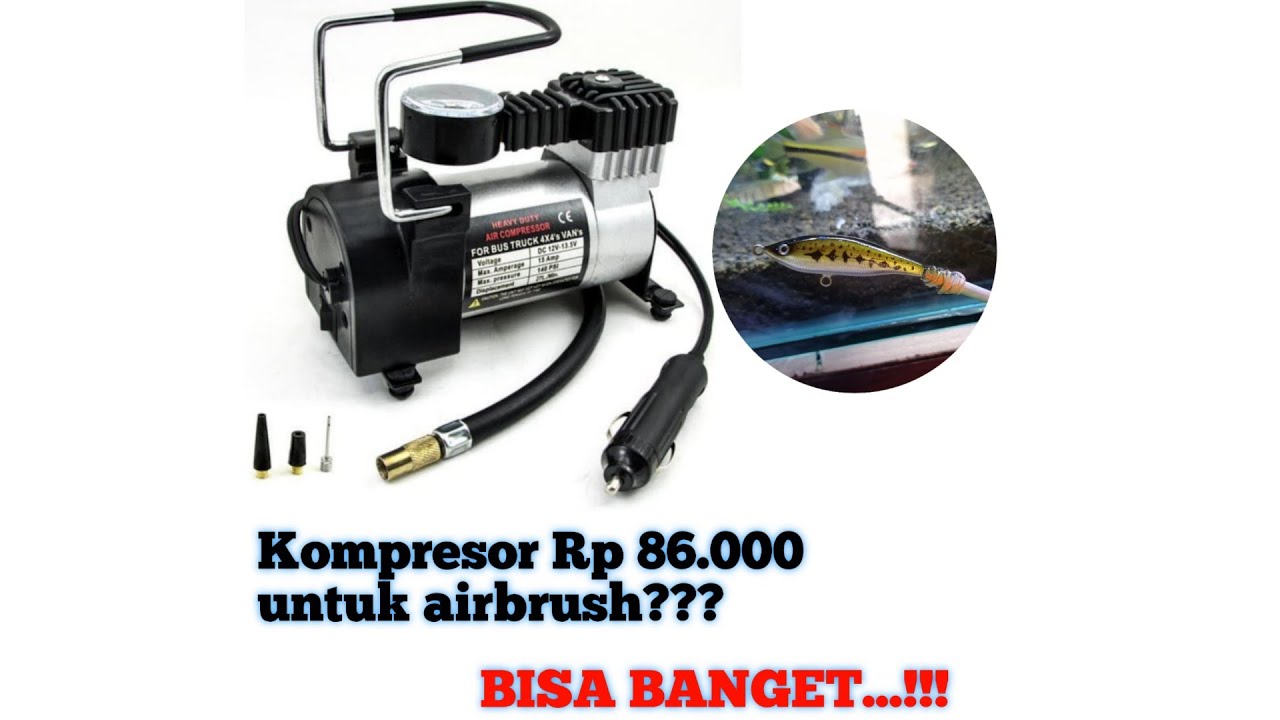 Kompresor mini Rp 86.000 ribuan untuk airbrush || painting Lure || flutter stick
