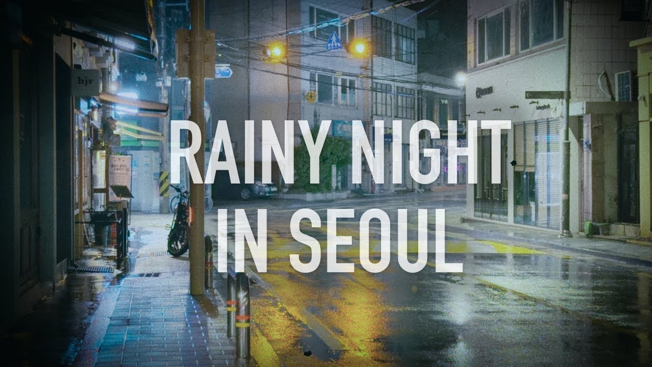 🇰🇷 Rainy Night in Hongdae, Seoul | Ambient ASMR Night Soundscape 4K