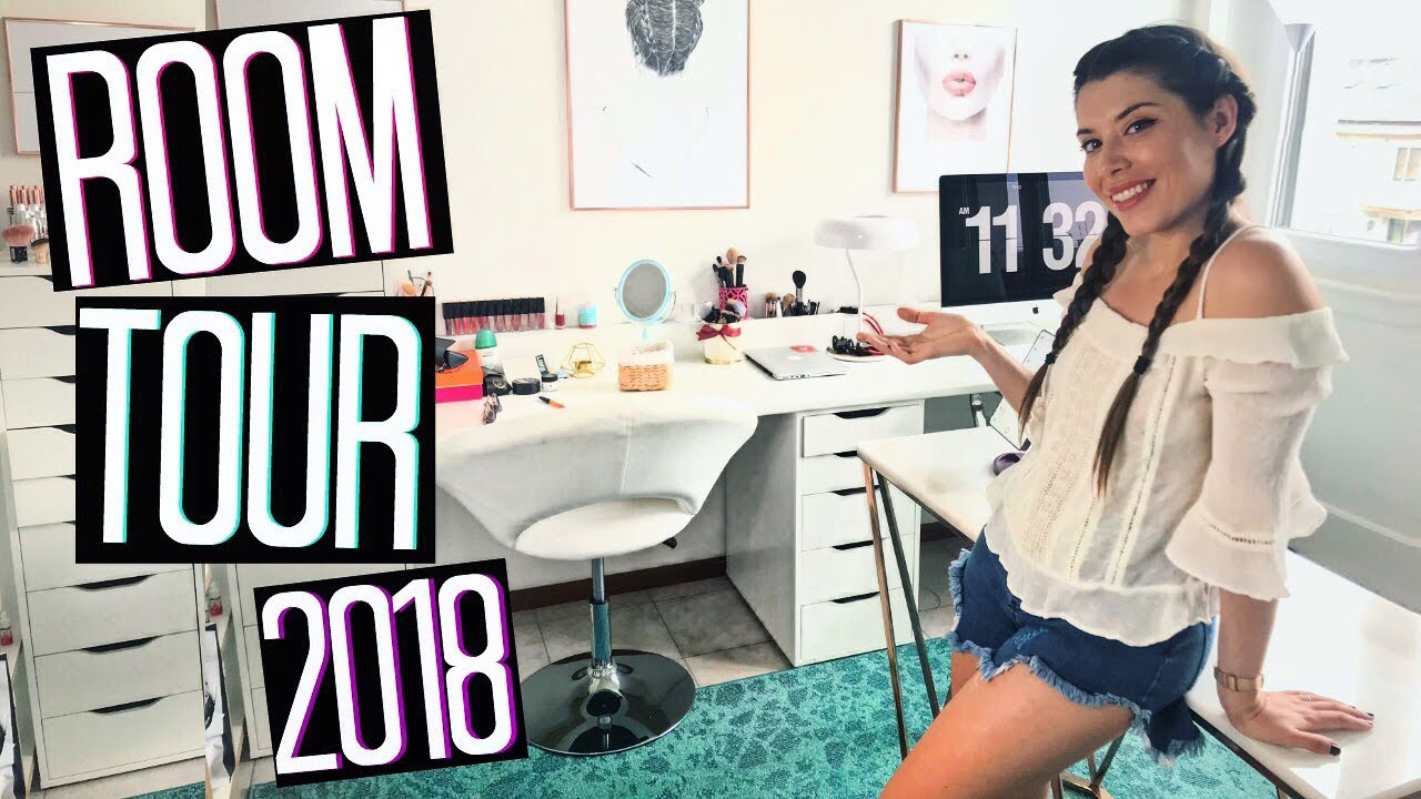 ROOM TOUR 2018 + MAKEUP COLLECTION 🌟| Adriana Spink