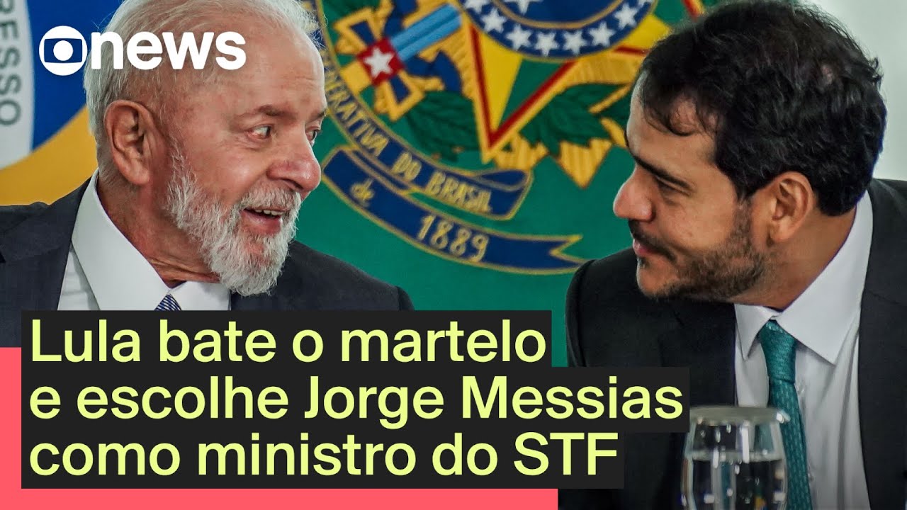 Lula bate martelo e escolhe Jorge Messias para ministro do STF; indicação precisa de aval do Senado
