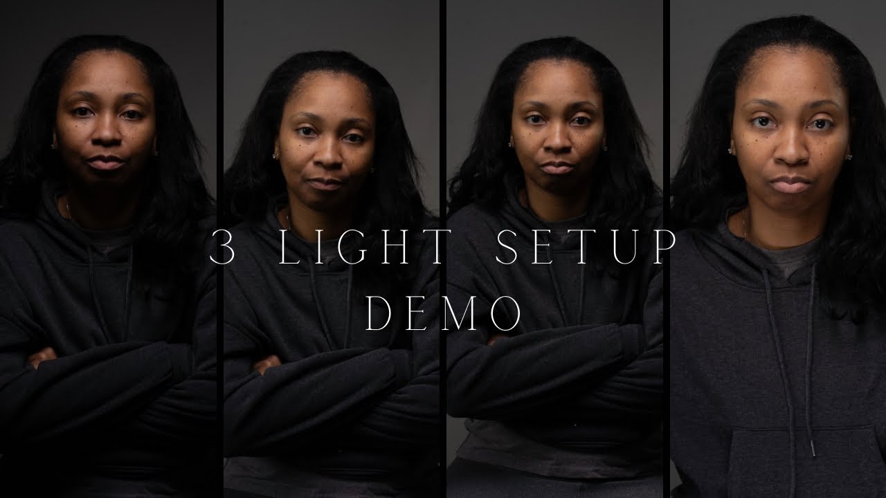 3 light setup demo in small studio space step by step + bonus 