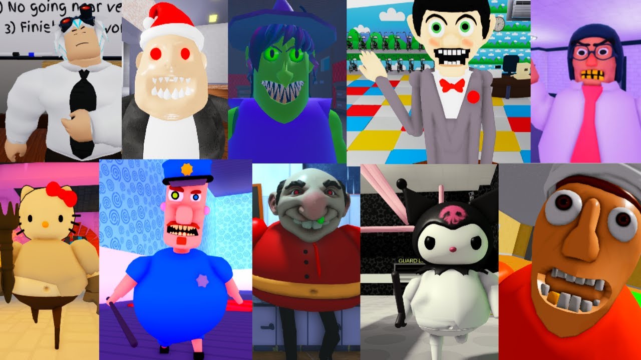 Roblox 9 SPEEDRUN Escape Obby, KUROMI BARRY, Mr Silly Dummy, DRAG PRISON, MR UGLY, MR MEAT'S BUTCHER