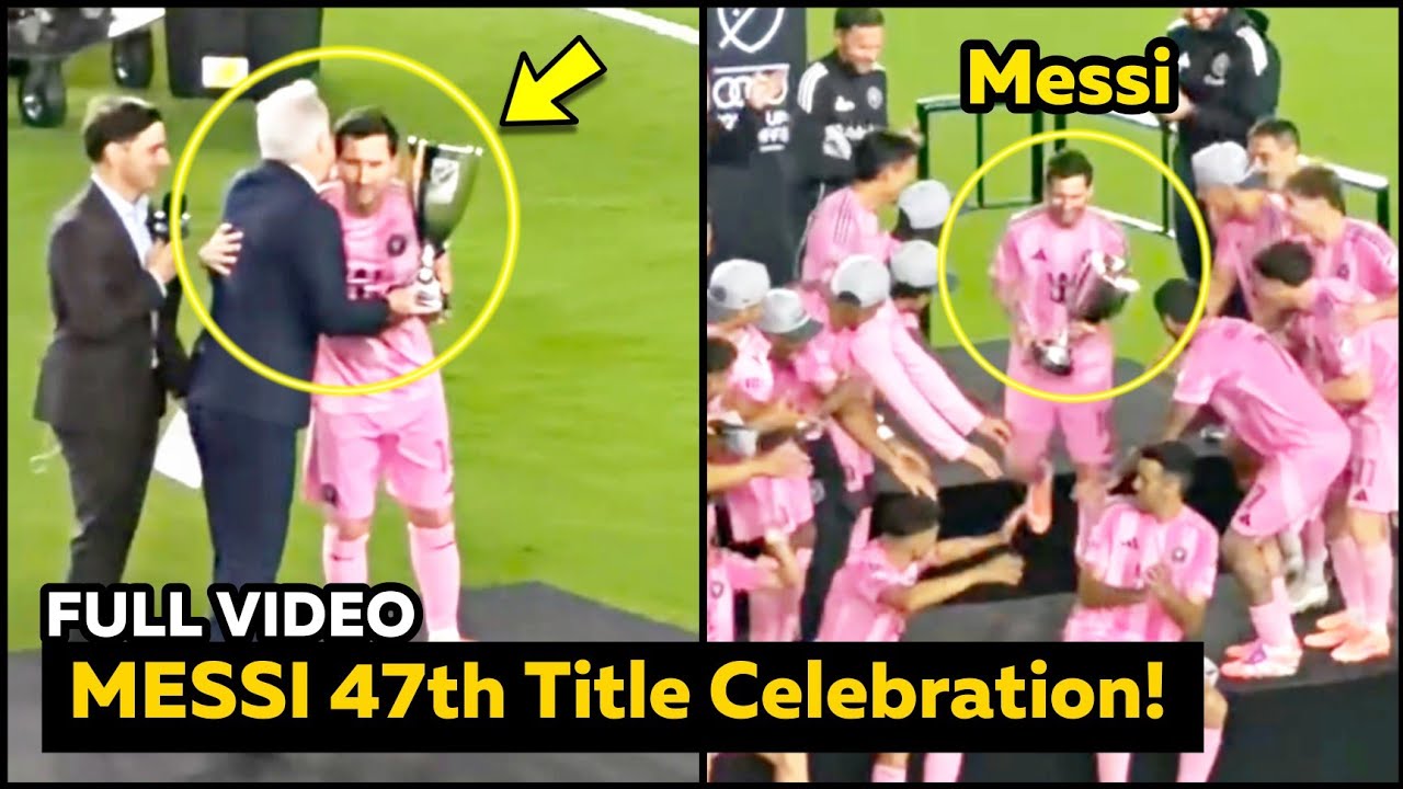 Lionel Messi Lifts Conference Cup with Inter Miami FULL CELEBRATION vs New York City