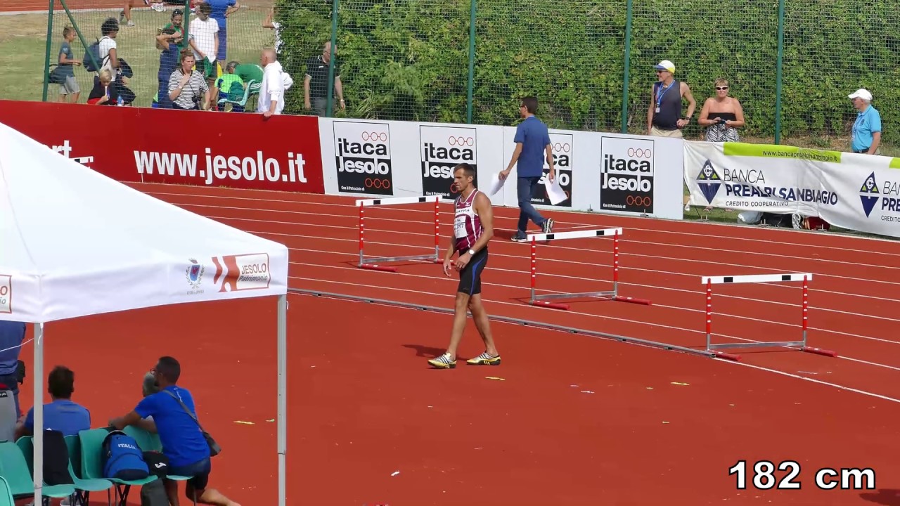 Lasmanis Ugis (LAT) 182 cm M50 High Jump 1st place European Masters Athletics Venice 2019