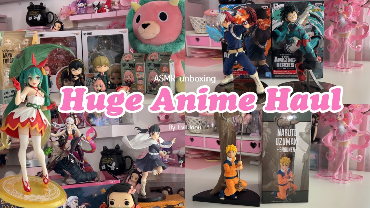 $600+ Huge Anime Figure & Merch Haul ASMR unboxing | No BG music 🍡🌸| Demon Slayer, JJK, and more!
