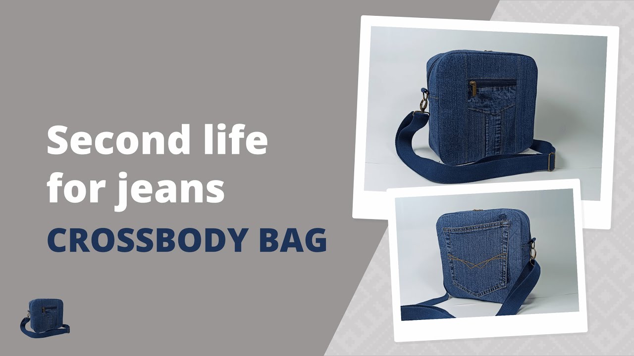 DIY. Сумка Crossbody  из старых джинсов. Апсайклинг. Мастер- класс для начинающих