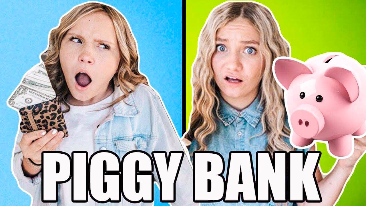 WE SPEND EACH OTHER'S PIGGY BANKS *unfair* challenge!! | GIVEAWAY!!