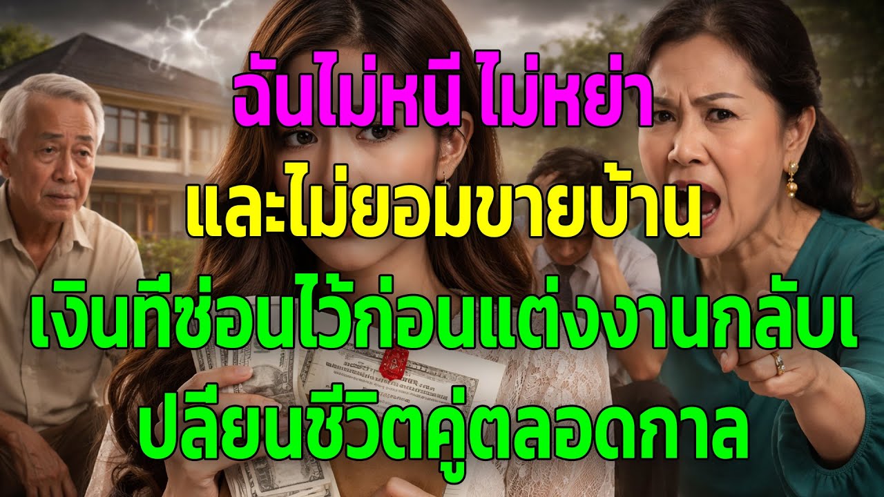 ฉันไม่หนี ไม่หย่า และไม่ยอมขายบ้าน เงินที่ซ่อนไว้ก่อนแต่งงานกลับเปลี่ยนชีวิตคู่ตลอดกาล