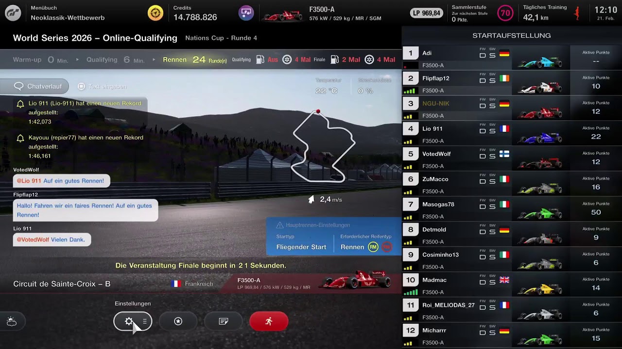 GT7 I WORLD SERIES NATIONS CUP I CIRCUIT DE SAINTE CROIX