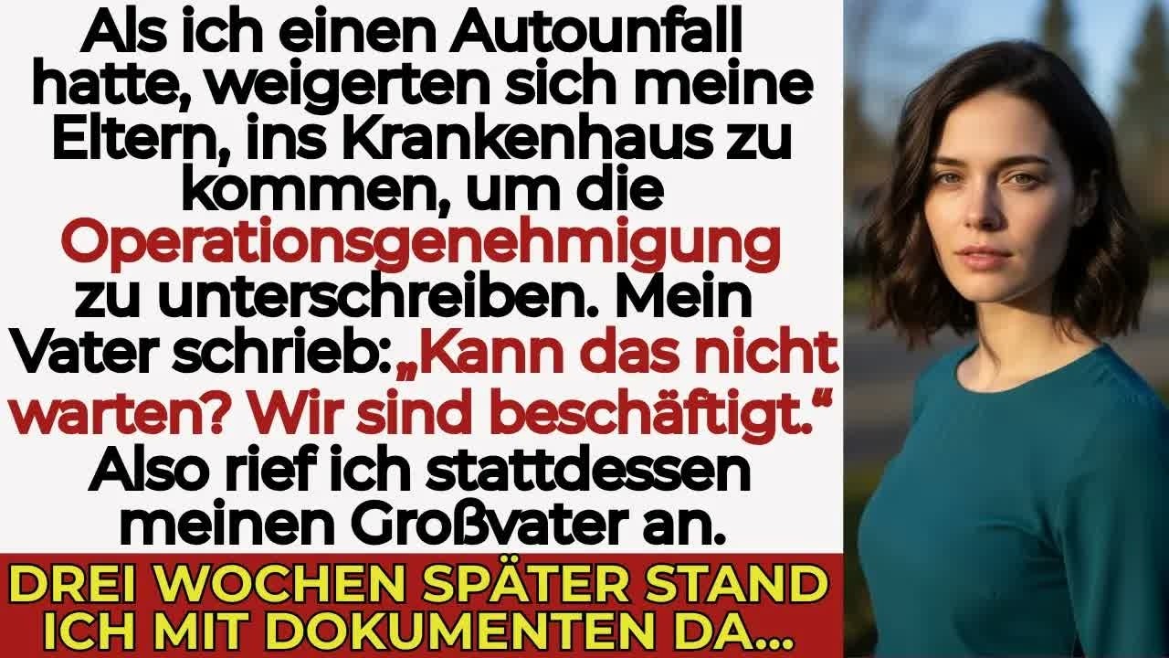 Meine Familie ignorierte meinen Unfall komplett — drei Wochen später änderte ich mein Testament