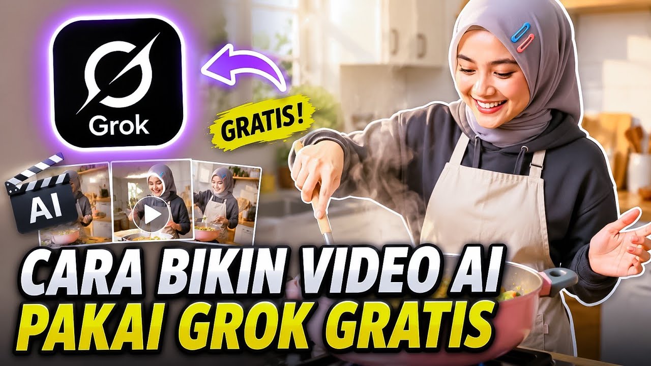 CARA BIKIN VIDEO AI GRATIS PAKAI GROK DURASI PANJANG 🔥