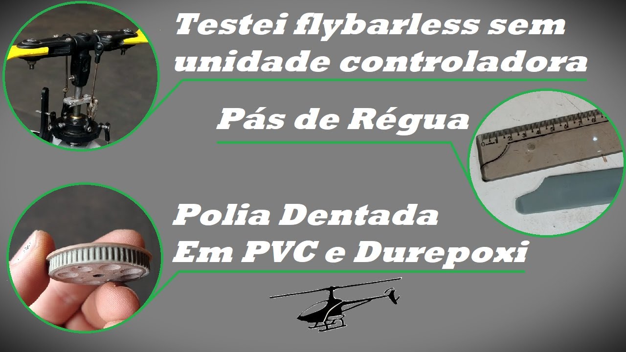 Como fazer polia para correia dentada. Heli rc