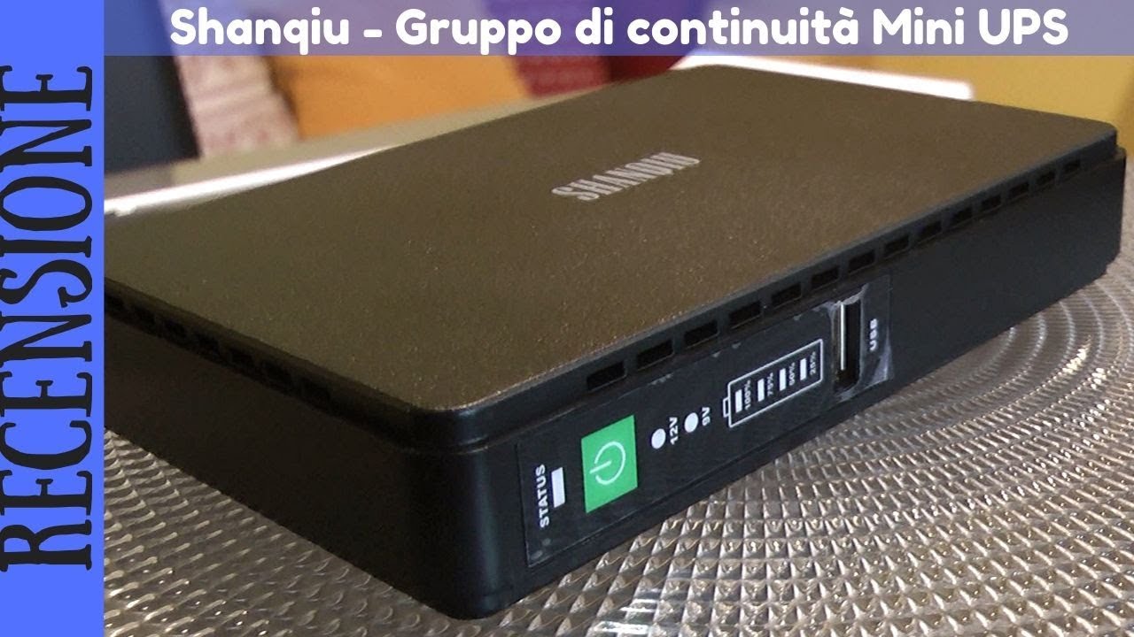 RECENSIONE ITA - Shanqiu Gruppo di continuità Mini UPS da 8800mah