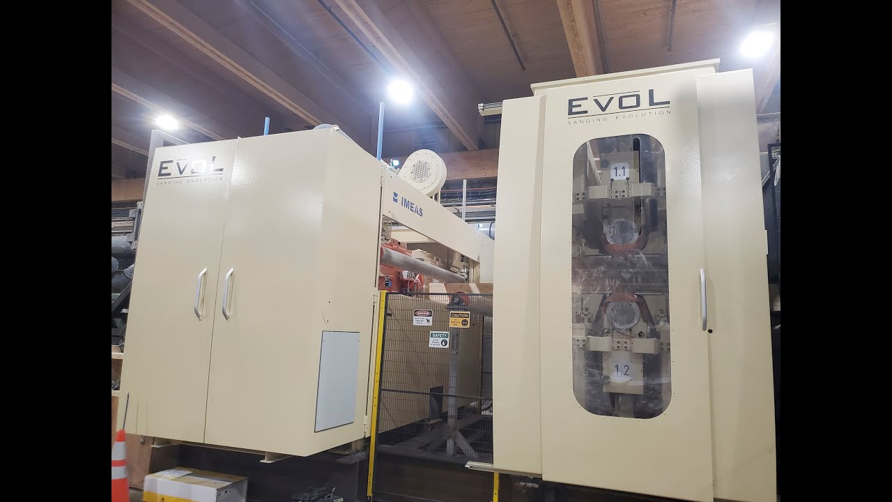 IMEAS EvoL 2C-S/160-70 side calibrating/sanding machine for GlueLAM beams and CLT panels