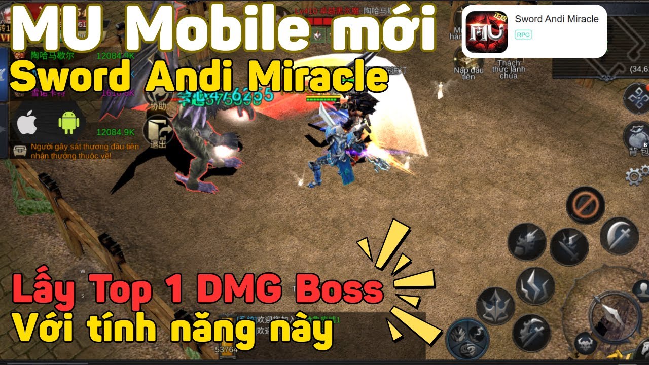 MU Sword Andi Miracle: Lấy Top 1 DMG Boss với tính năng này  | Mu Mobile mới 2025 X7GAME