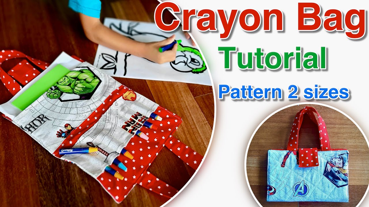How to Sew a Crayon Bag / DIY Colouring Bag