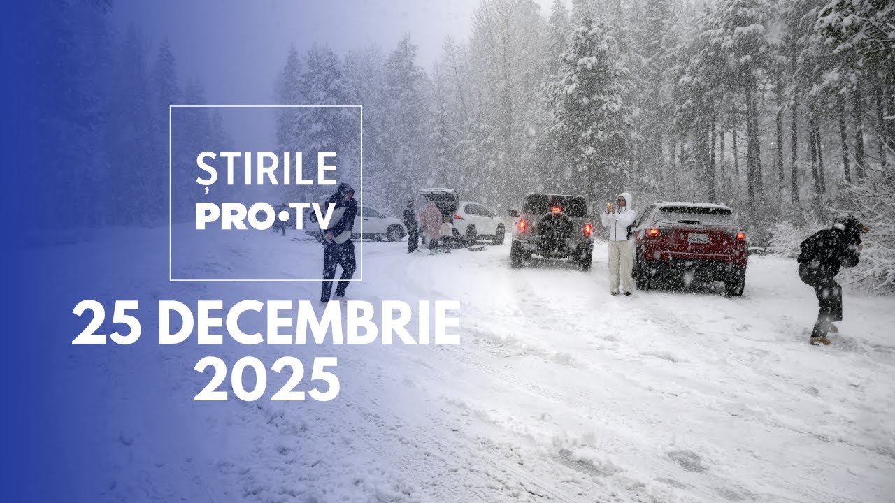 Știrile PRO TV - 25 Decembrie 2025 | Crăciun cu zăpadă &icirc;n Rom&acirc;nia