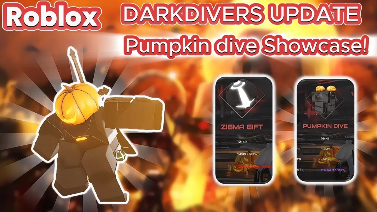 Roblox - DARKDIVERS UPDATE Halloween Event - Pumpkin dive Showcase! - Gameplay (No Commentary) 4KHD