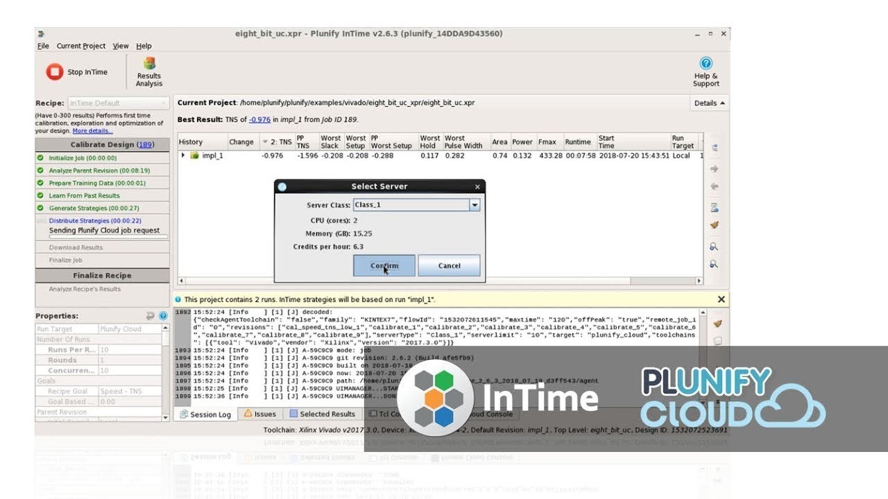 InTime in the Cloud - Optimize FPGA Designs in the Cloud with InTime