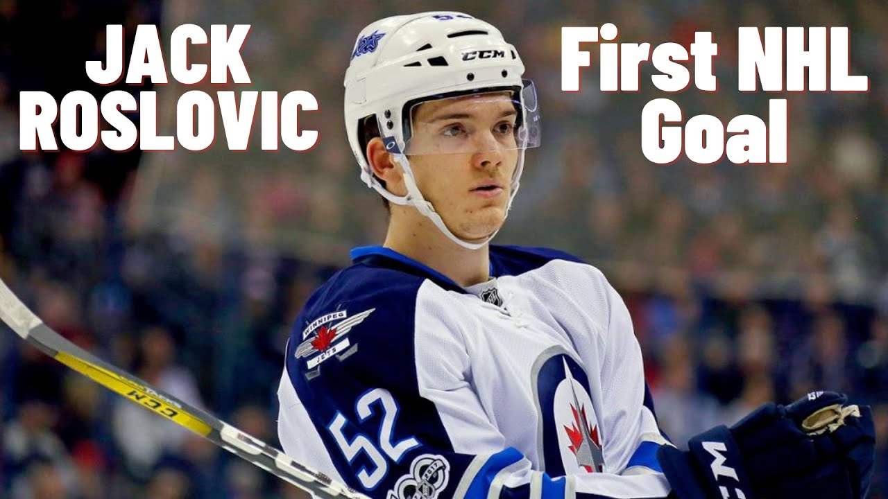 Jack Roslovic #52 (Winnipeg Jets) first NHL goal Jan 25, 2018
