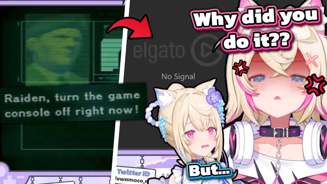 Mococo loses it when Fuwawa fell for the trap and turned off the game console