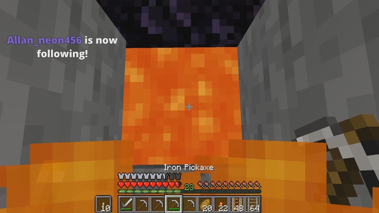 i decided to stream me playing minecraft...