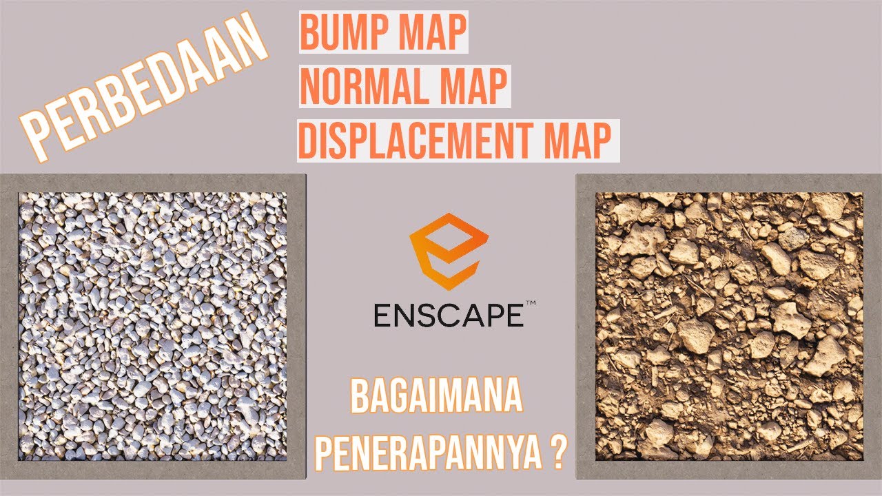 Tutorial #4 Cara render Batu koral/Kerikil menggunakan displacement map - Enscape 3.5