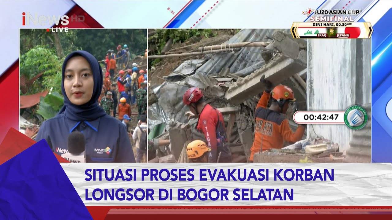 Evakuasi Korban Longsor di Kampung Sirnasari, Bogor Selatan #iNewsSore 15/03