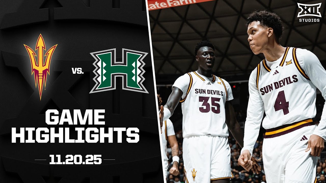 Arizona State vs. Hawai'i Game Highlights | 2025-26 Big 12 Men's Basketball