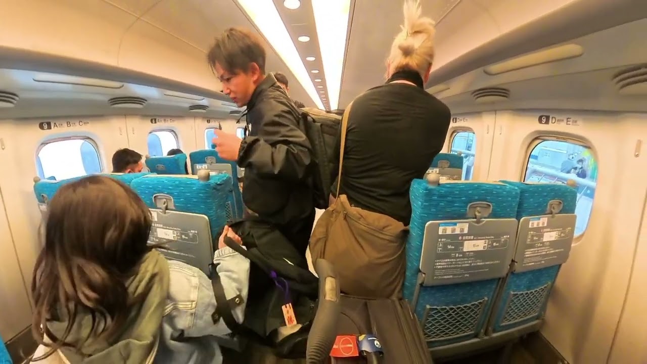 Boarding the Shinkansen (Japanese Bullet Train) to #kyoto  #japan  #railway